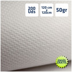 200 Manteles desechables Blancos 120x120cm