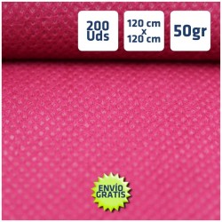 200 Manteles desechables Burdeos 120x120cm